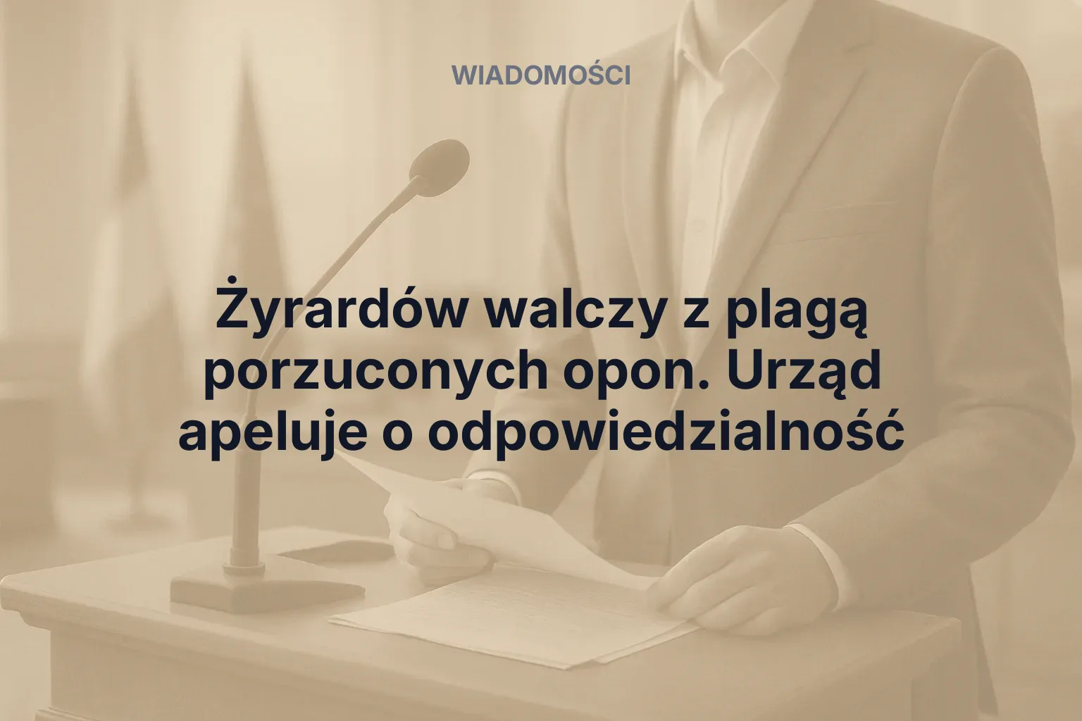 Żyrardów walczy z plagą porzuconych opon. Urząd apeluje o odpowiedzialność