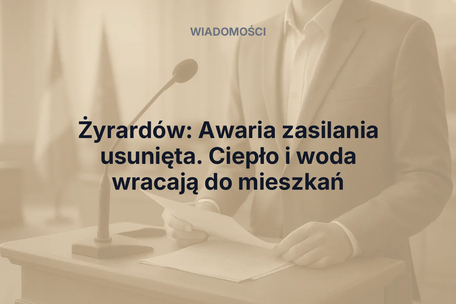 Żyrardów: Awaria zasilania usunięta. Ciepło i woda wracają do mieszkań